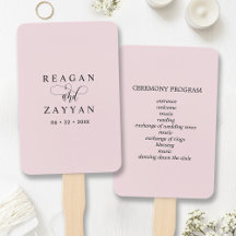 Programa de Boda Minimalista Rosa Rubor