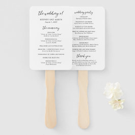Abanico Programa de Boda Moderno de Sydney