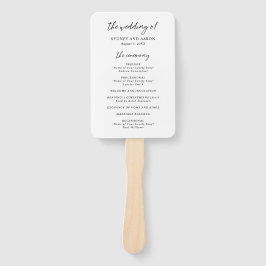 Abanico Programa de Boda Moderno de Sydney