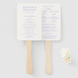 Abanico Programa de Boda Moderno Lila Elegante