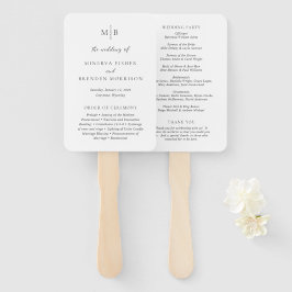 Abanico Programa de Boda Moderno y Elegante