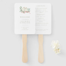 Programa de Boda Pájaros de Amor Vintage Verde y R