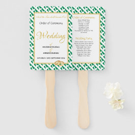 Abanico Programa de Boda Personalizado Cristiano NIGERIA
