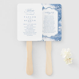 Abanico Programa de Boda Personalizado en Negro y Blanco I