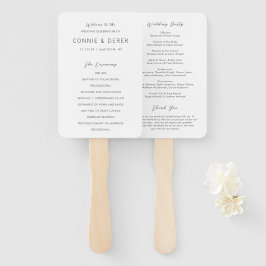 Abanico Programa de Boda Simple Moderno