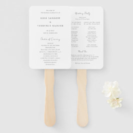Abanico Programa de Boda Simple Moderno y Elegante