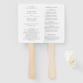 Abanico Programa de Boda Simple y Elegante