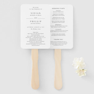 Abanico Programa de Boda Simple y Elegante