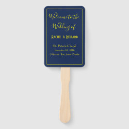 Abanico Programa de Bodas Amarillas y Azules