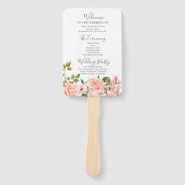 Abanico Programa de bodas botánicas rosadas de Rubor