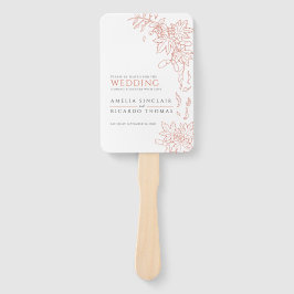 Abanico Programa de bodas de arte en línea de hojas de oto