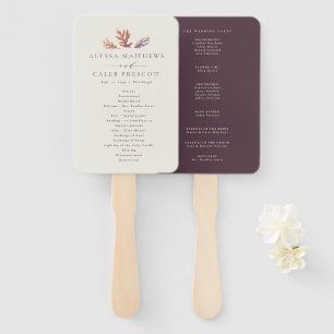 Abanico Programa de bodas de ciruelas otoñales