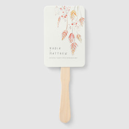 Abanico Programa de bodas de croquetas de color de las bay