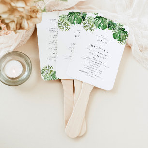Abanico Programa de bodas de destino de playa tropical COR