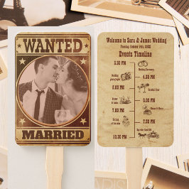 Abanico Programa de bodas de estilo occidental exclusivo H