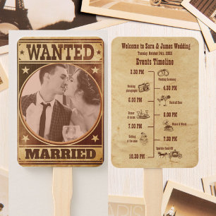 Abanico Programa de bodas de estilo occidental exclusivo H