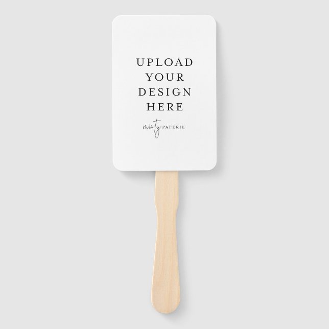 Abanico Programa de bodas de fans de 4" x 6" (Anverso)