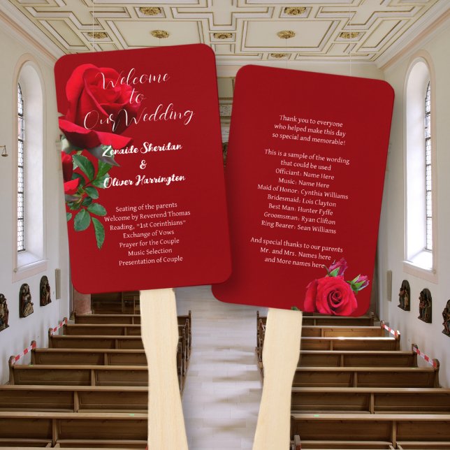 Abanico Programa de bodas de fans de Red Roses (Subido por el creador)