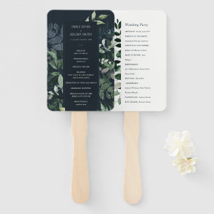 Abanico Programa de bodas de follaje de la Marina de color