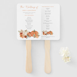 Abanico Programa de bodas de las calabazas de otoño