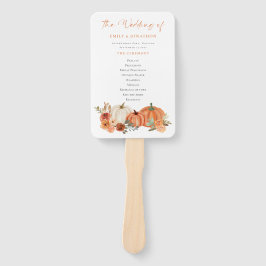 Abanico Programa de bodas de las calabazas de otoño