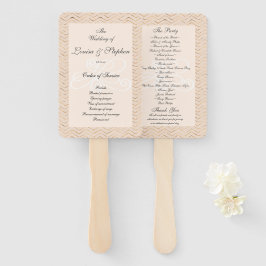 Abanico Programa de Bodas de Melocotón y Oro Chevron