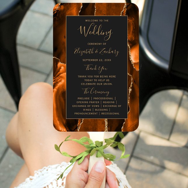 Abanico Programa de Bodas de Oro Naranja Quemado Ágata Osc (Subido por el creador)