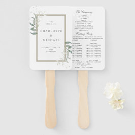 Abanico programa de bodas de salchicha de vegetación elega