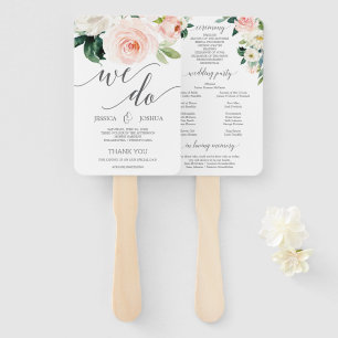 Abanico Programa de bodas de sangre rubor Fans Flores
