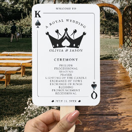 Abanico Programa de Bodas de Tarjetas de Poker King & Quee