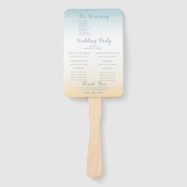 Abanico Programa de bodas de temática costera conjunto de 