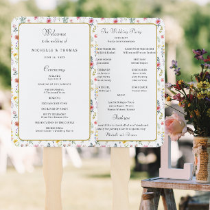 Abanico Programa de bodas de verano de la primavera de las