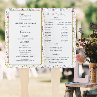 Abanico Programa de bodas de verano de la primavera de las