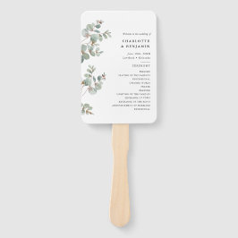 Abanico Programa de bodas Eucalyptus