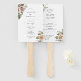Abanico Programa de Bodas Florales de Rosa Rosa Dusty
