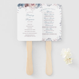 Abanico Programa de Bodas Florales Dusty Blue y Mauve