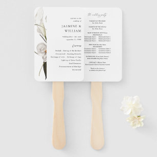 Abanico Programa de Bodas Florales en Blanco y Negro 2