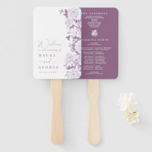 Abanico Programa de Bodas Florales en Chinoiserie Purple W