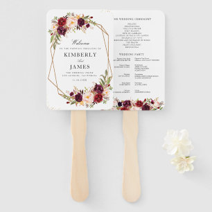 Abanico Programa de bodas floridas y ruidosas