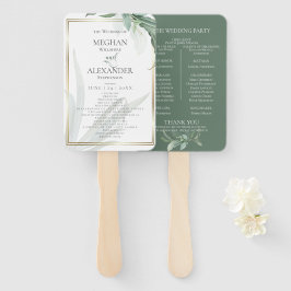 Abanico Programa de bodas | Foliage Tropical Elegante
