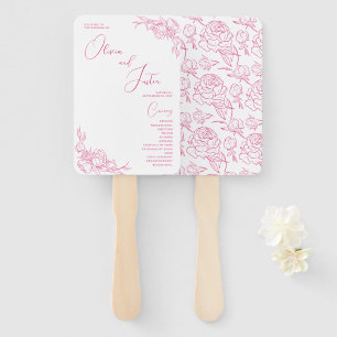 Abanico Programa de bodas Peony Elegance