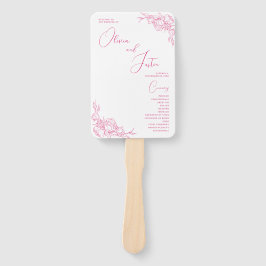 Abanico Programa de bodas Peony Elegance