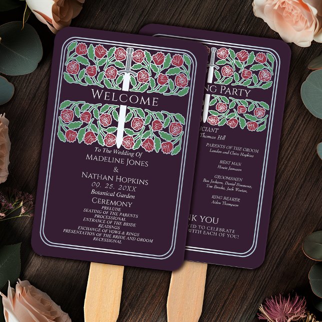 Abanico Programa de Bodas Reales Espada Floral de Plata de (Subido por el creador)