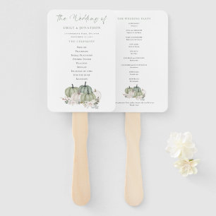 Abanico Programa de bodas Sage Pumpkins Florals