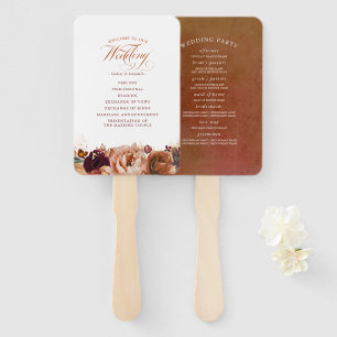Abanico Programa de Bodas Terracotta Floral Boho