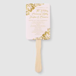 Abanico Programa de Bodas Tropicales de Oro Hibiscus Flowe