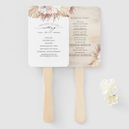 Abanico Programa de Bodas Tropicales Orquídeas y Palmas Se