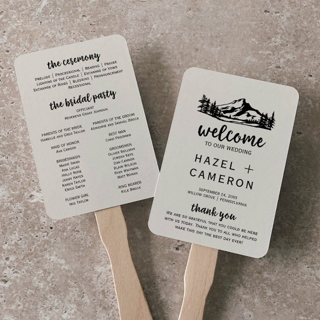 Abanico Programa de Bodas Vintage Wilderness (Subido por el creador)