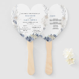 Abanico Programa de Boho Beach Destination Hampton Wedding