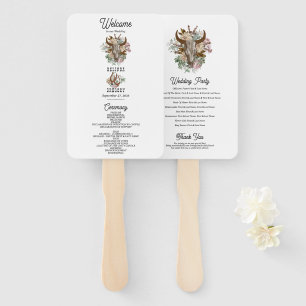 Abanico Programa de Boho Cow Skull Wedding de Western Coun